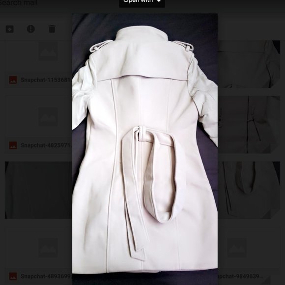 Cream Leather Vegan Jacket - Picture 4 of 4